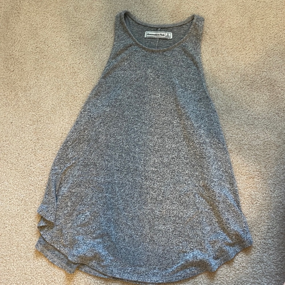 Abercrombie and Fitch grey knit tank top.